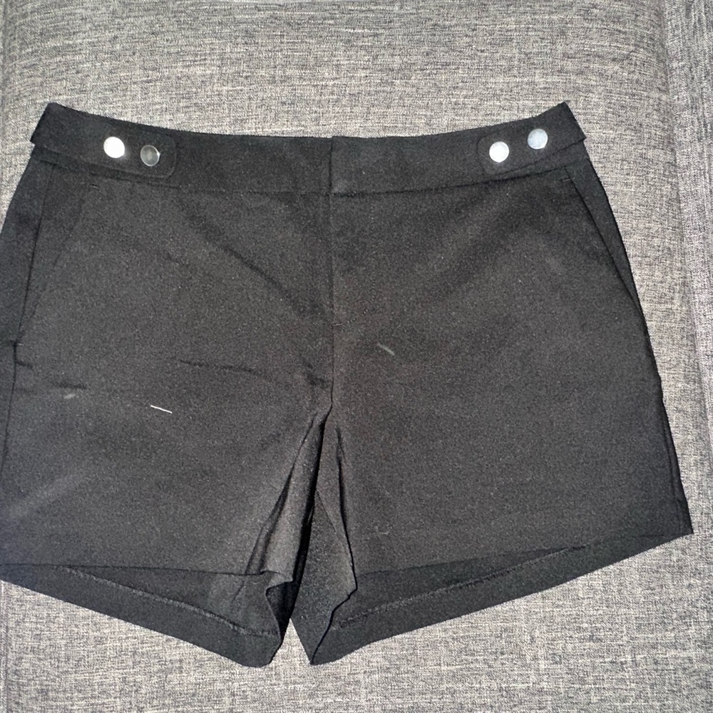 High Waist Black Tailored Shorts